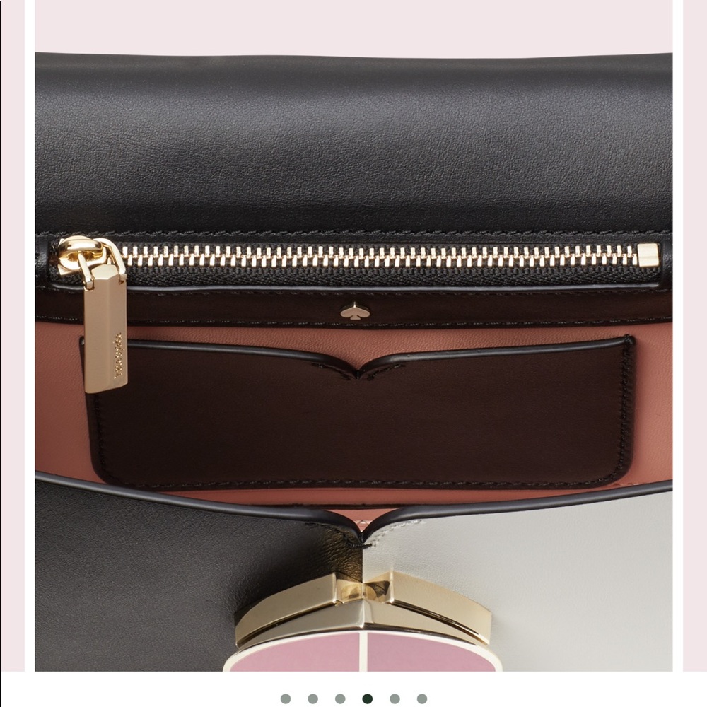 KATE SPADE NICOLA BICOLOR TWISTLOCK SMALL FLAPBAG - Picture 8 of 8